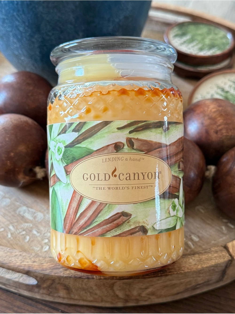 26oz New Gold Canyon The World's Finest Cinnamon Vanilla Candle RARE Retired